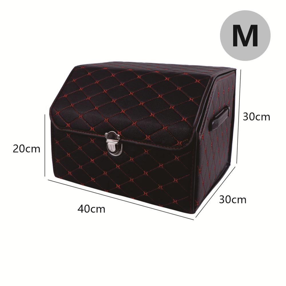 Collapsible Car Trunk Storage Box High Capacity Organizer In The Car Pu Leather Trunk Tool Box Auto Accessories Storage Bag
