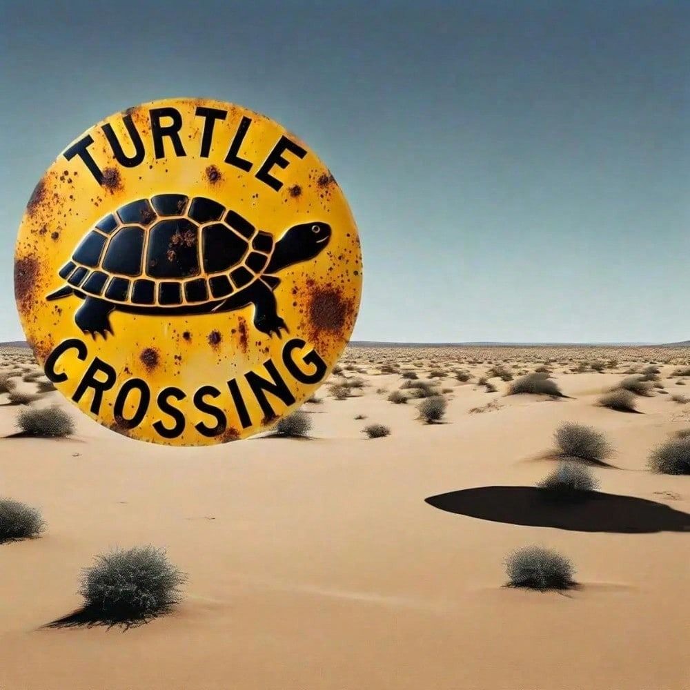 Metal Wall Art Turtle Black Yellow Aluminum Panel Garden Decor Outdoor