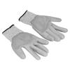 2 Pair Gray Cut Resistant Gloves Level 5 Protection HPPE Dipped Gloves for Gardening Outdoor