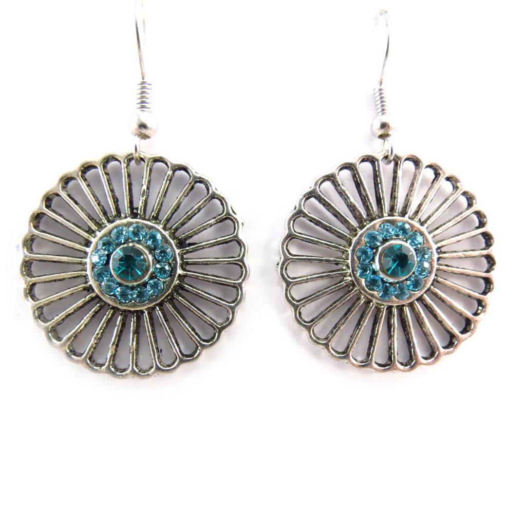 Les Trésors De Lily [J5986] - Designer-Ohrringe 'Les Souvenirs du Passé' Silber Türkis