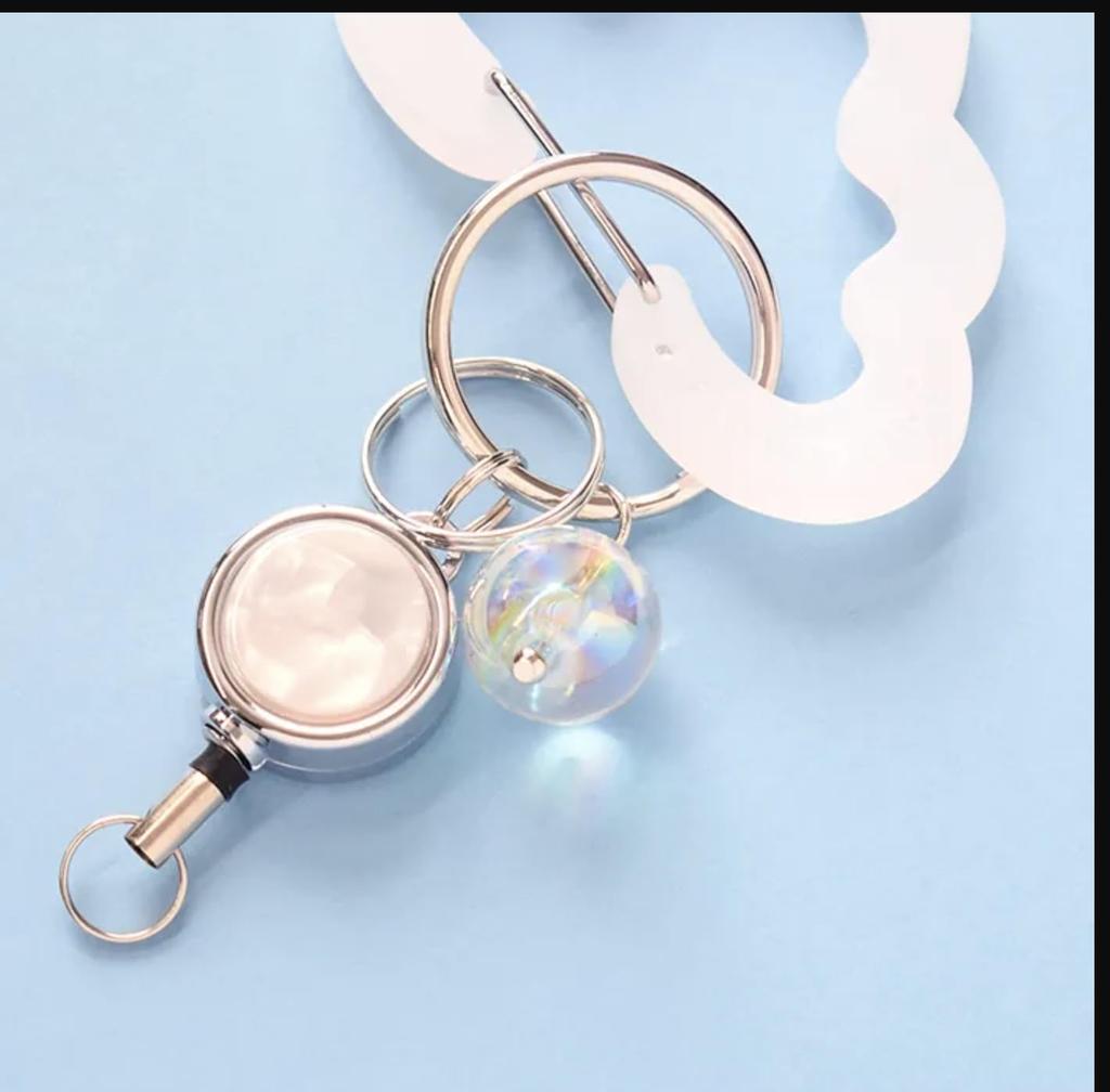 Carabiner Cloud [FLOWERING] (with reel) GKH0003-WH (White)