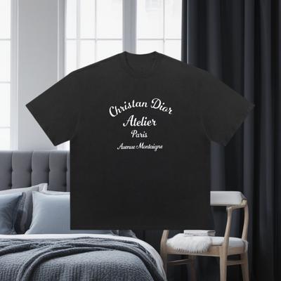 New Short Sleeved Pure Cotton Tshirt Trendy Brand Classic Letter Print Base Loose and Versatile Simple Men's and Women's T-shirt