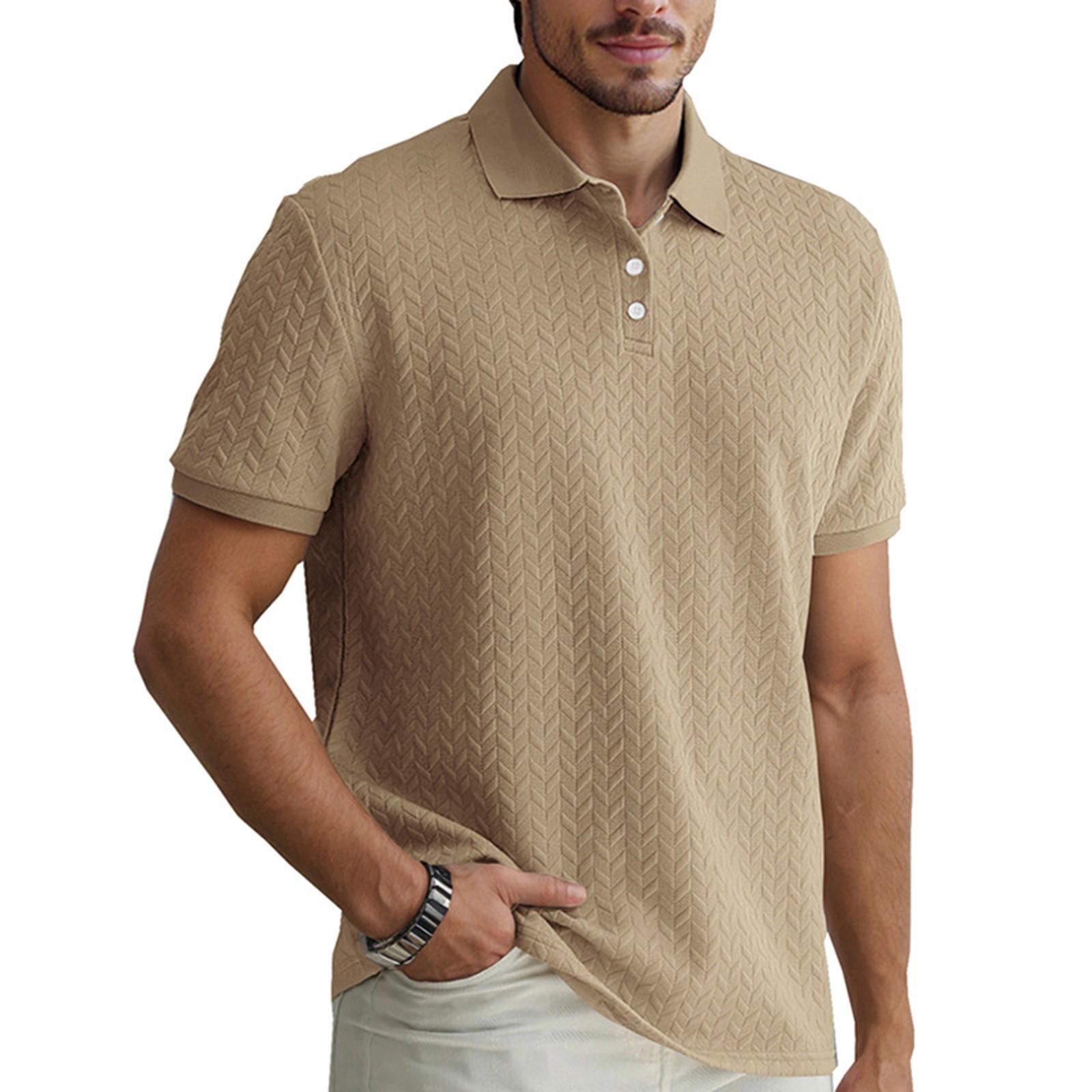 

Мужская летняя однотонная рубашка с коротким рукавом на пуговицах, мужская повседневная модная рубашка XXXL хаки