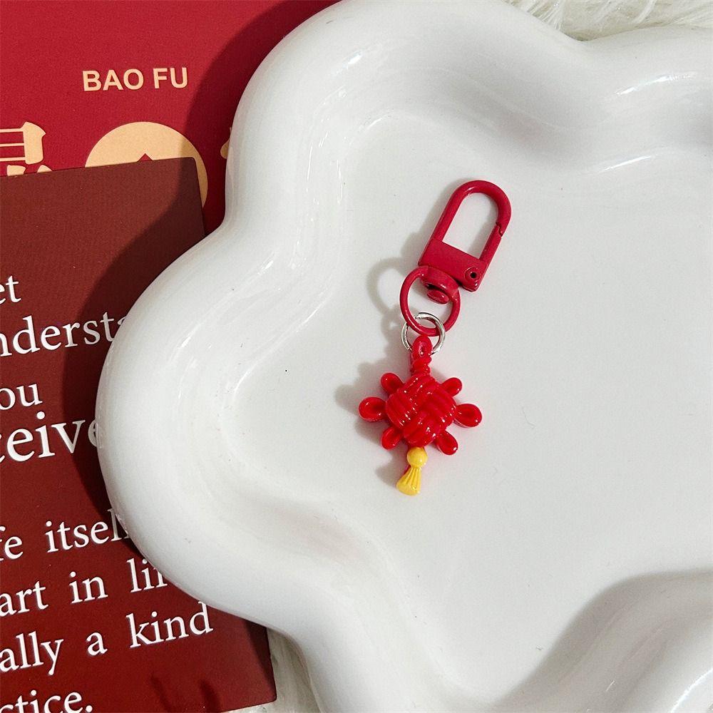 Firecracker Chinese Knot Pendant Lucky Bag Red Lantern Keyring  Birthday Gift
