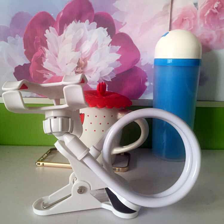 Suport universal rotativ de telefon pentru noptieră cu clemă dublă