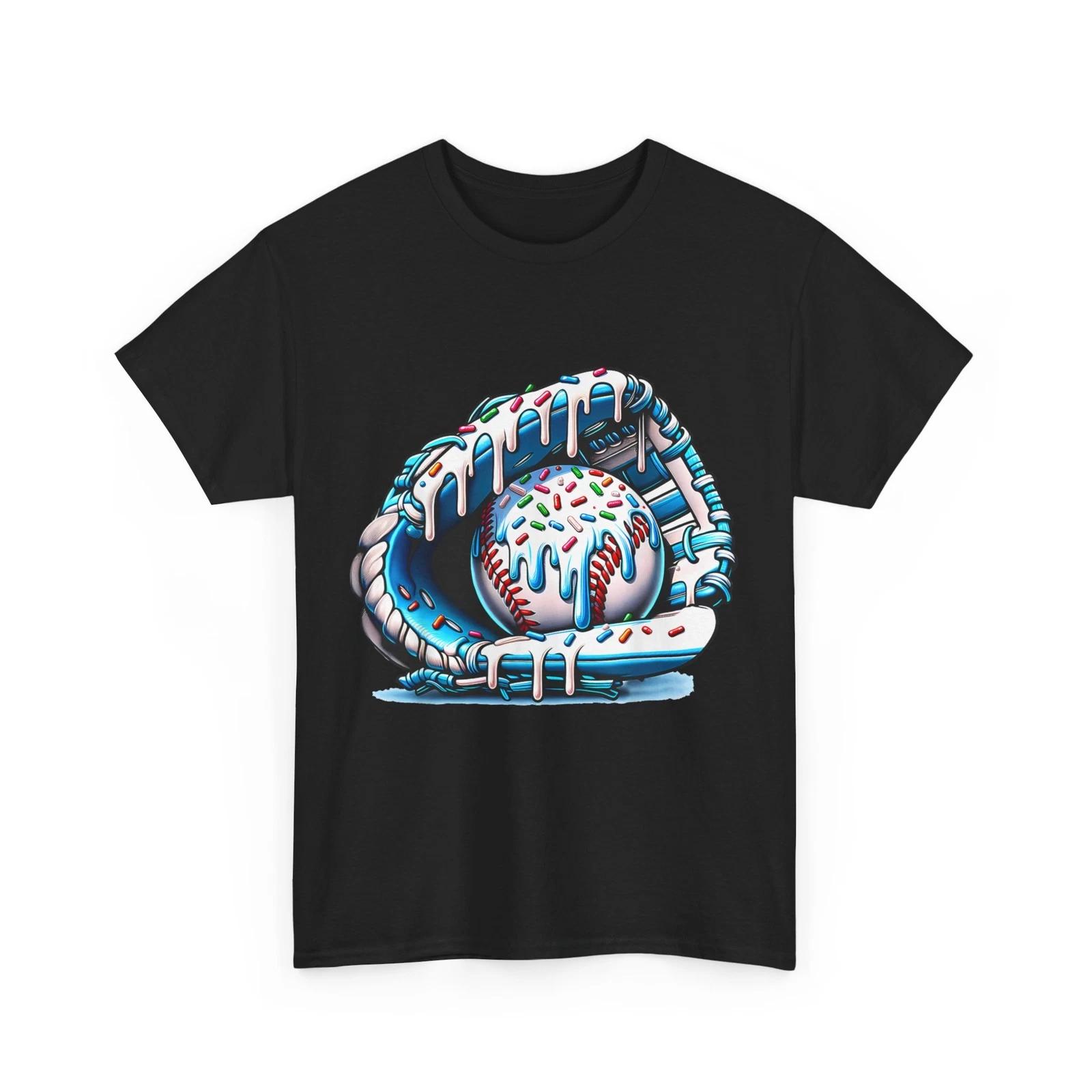 Baseball Drip Ice Cream Sprinkles Baseball Glove T-Shirt Baseball Drip Shirt S