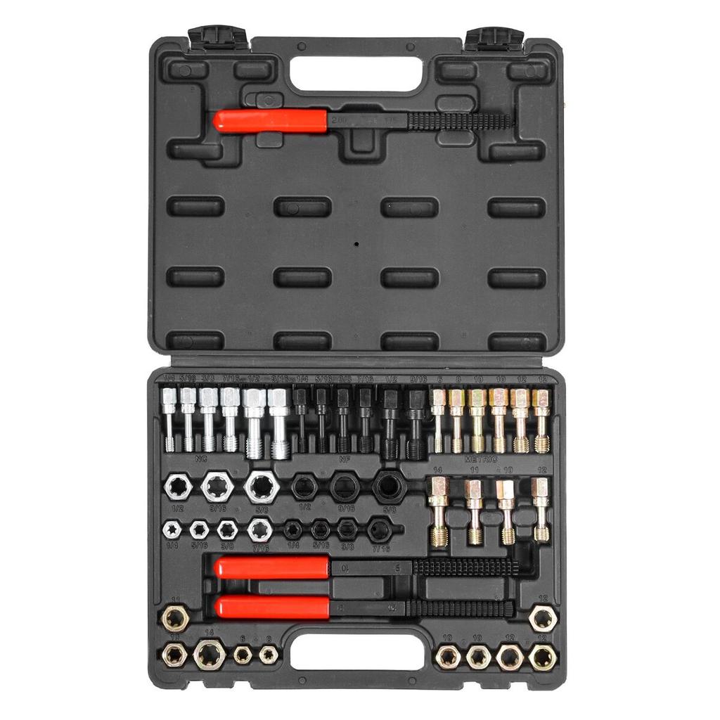 49PCS Thread Chaser Set UNC UNF Metric Thread Restorer Tool Rethreading