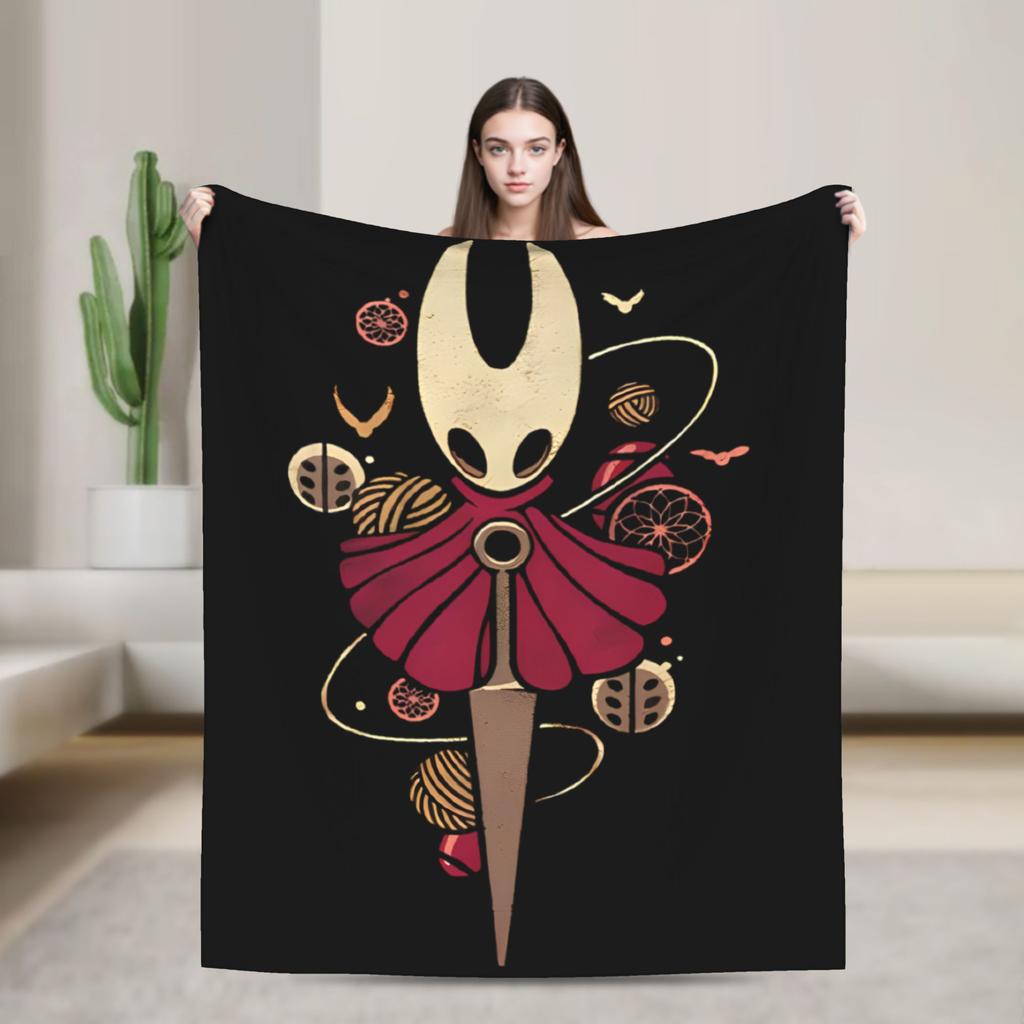 Hollow Knight Advanture Game Fashion Blanket Fleece Textile Decor Cartoon Cute Breathable Warm Throw Fashion Blankets for Bedding