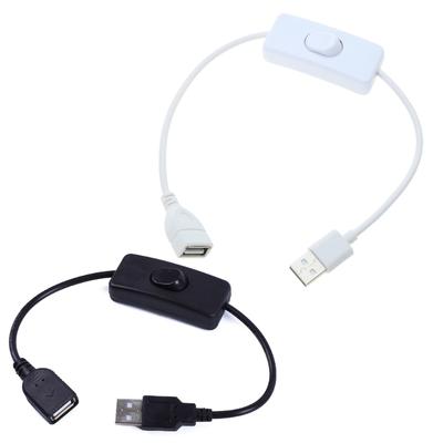 30CM USB Stecker Buchse Verlängerungsadapterkabel USB-Kabel mit EIN/AUS-Schalter für USB-Lampe USB-Ventilator Stromversorgung
