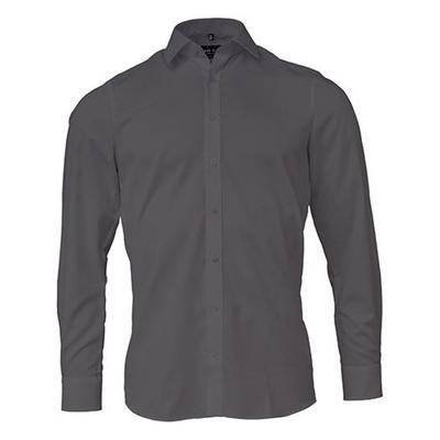 Marvelis Mens Chambray Slim Long-Sleeved Shirt