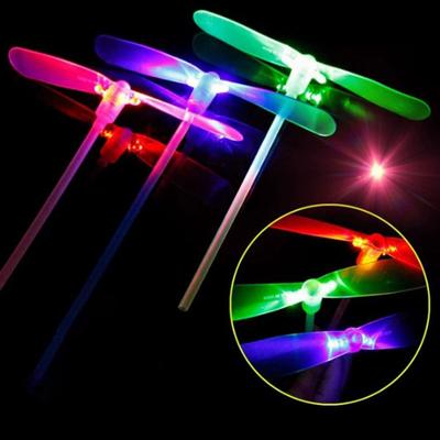 Children Colorful Luminous Bamboo Dragonfly Flash Flying Fairy  Led Toys