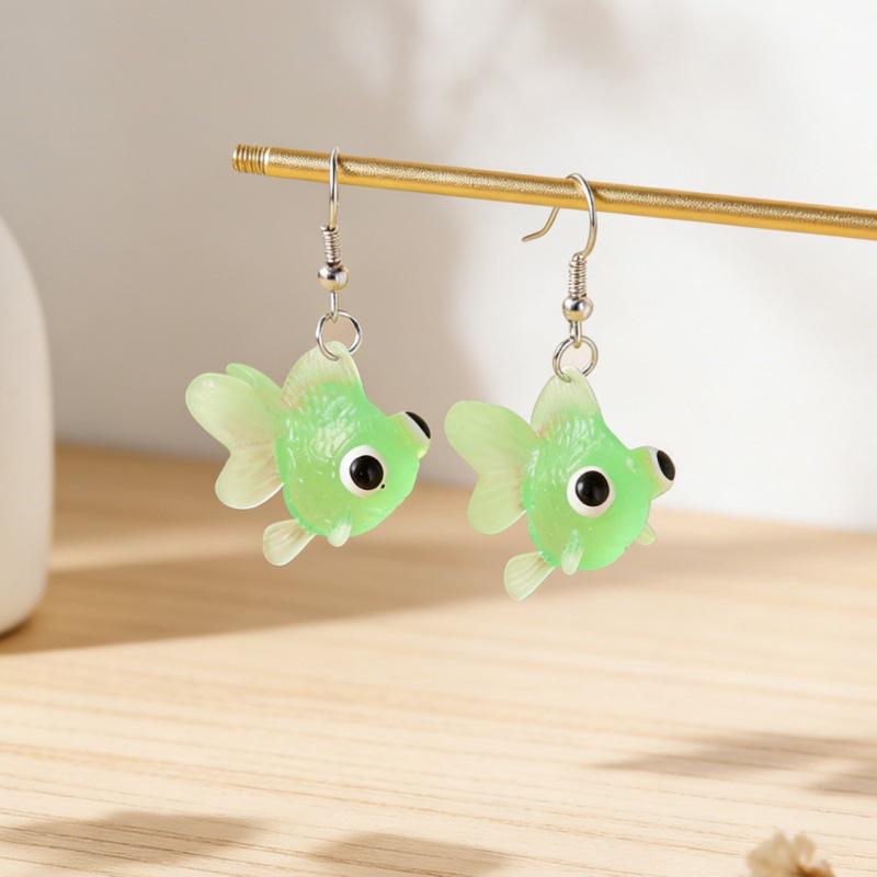 Charming Goldfish Cartoon Earrings for Women - Creative Lucky Fish Studs