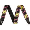 Fender Strap Neon Monogrammed Strap, Yellow/Pink