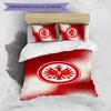 Set Lenzuola Stampato Calcio Eintracht Frankfurt 3 Pezzi, Comodo Set Copripiumino per Camera da Letto Delicato sulla Pelle
