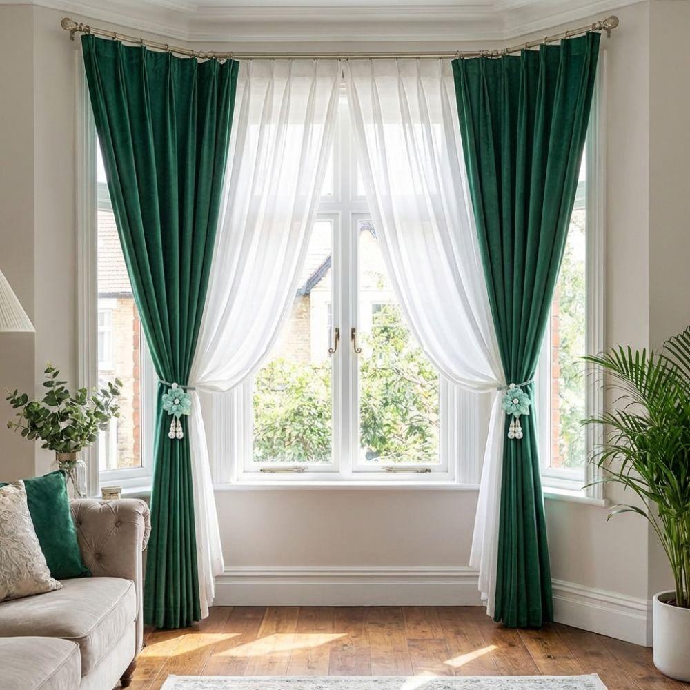 Verstellbare Blumen-Vorhangbänder mit Perlenanhänger Vorhang-Bindeleine Vorhang-Bindung Schlafzimmer