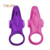 Tongue Silicone Ejaculation Delay Cock Lock Vibration Penis Ring Men Sex Toy Sex Toys For Adult