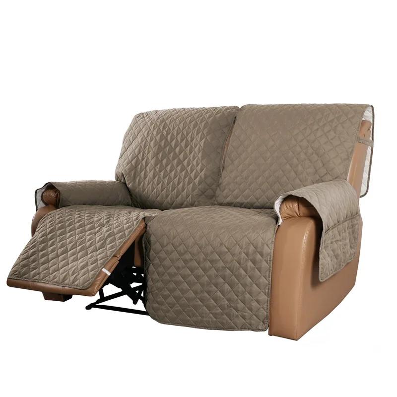 1 2 3 Seat Recliner Sofa Cover Pet Dog Kid Sofa Mat Solid Color Sofa Covers Relax Lounger Slipcovers Couch Towel Armchair Covers