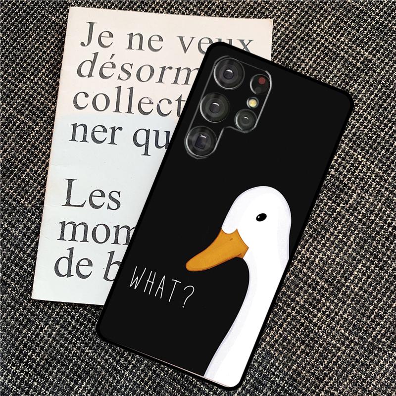 Cartoon Funny Goose Case For Samsung Galaxy S21 S22 S23 S24 Ultra Note 20 Note 10 S8 S9 S10 Plus S20 FE Cover