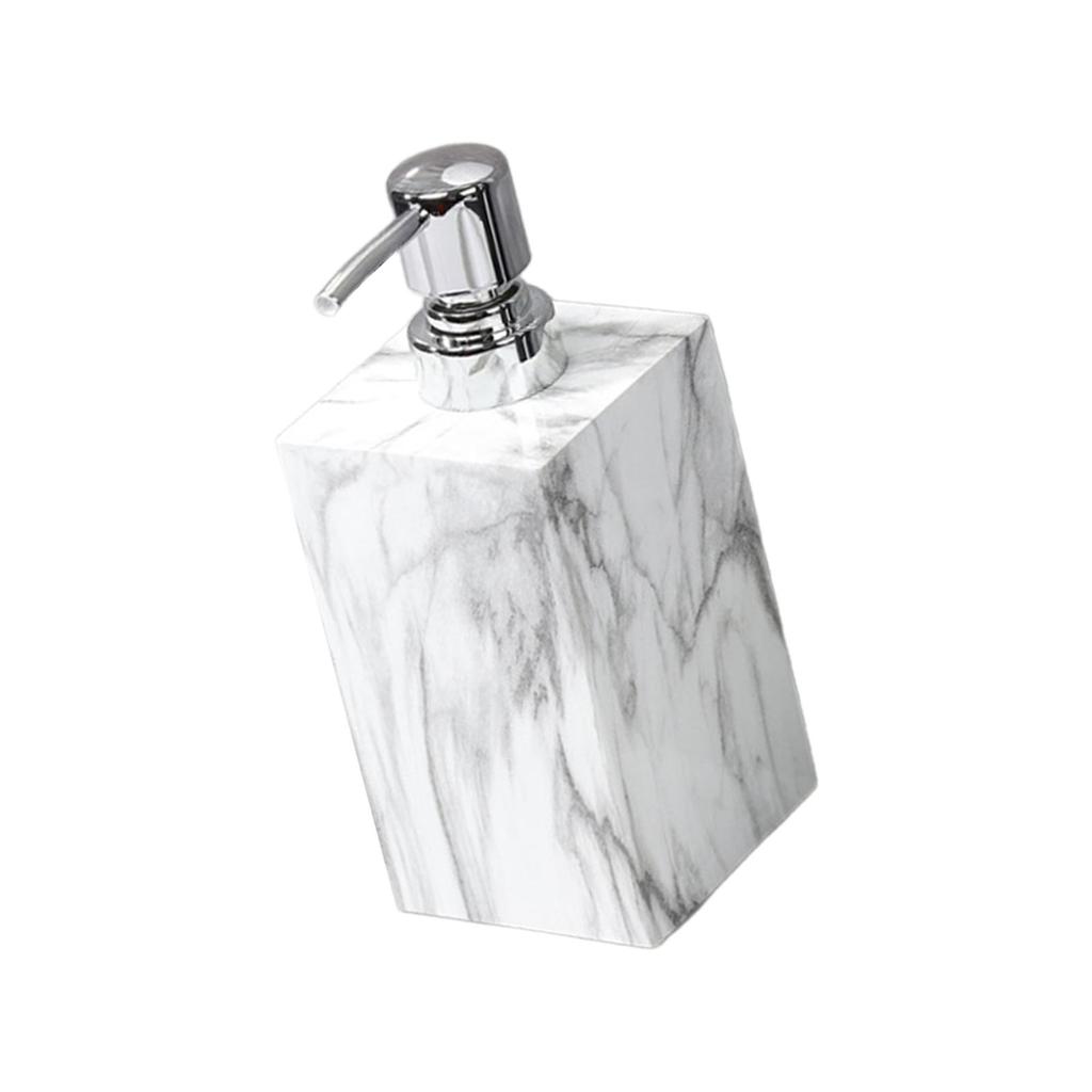 Marble Texture Soap Dispenser Shower Dispenser Resin Liquid Hand Soap Dispenser for Home Countertop Kitchen Laundry Room Hotel