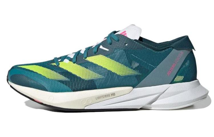 Adidas Adizero Adios 8 Shoes  Wonder Blue Solar Green  Women s HP9722 38