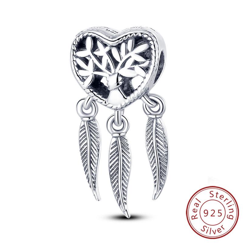 Charm Pendant Copper Tree Of Life Love Happy Family Charm Bead Fit Original Bracelet Necklace Diy Jewelry For Women