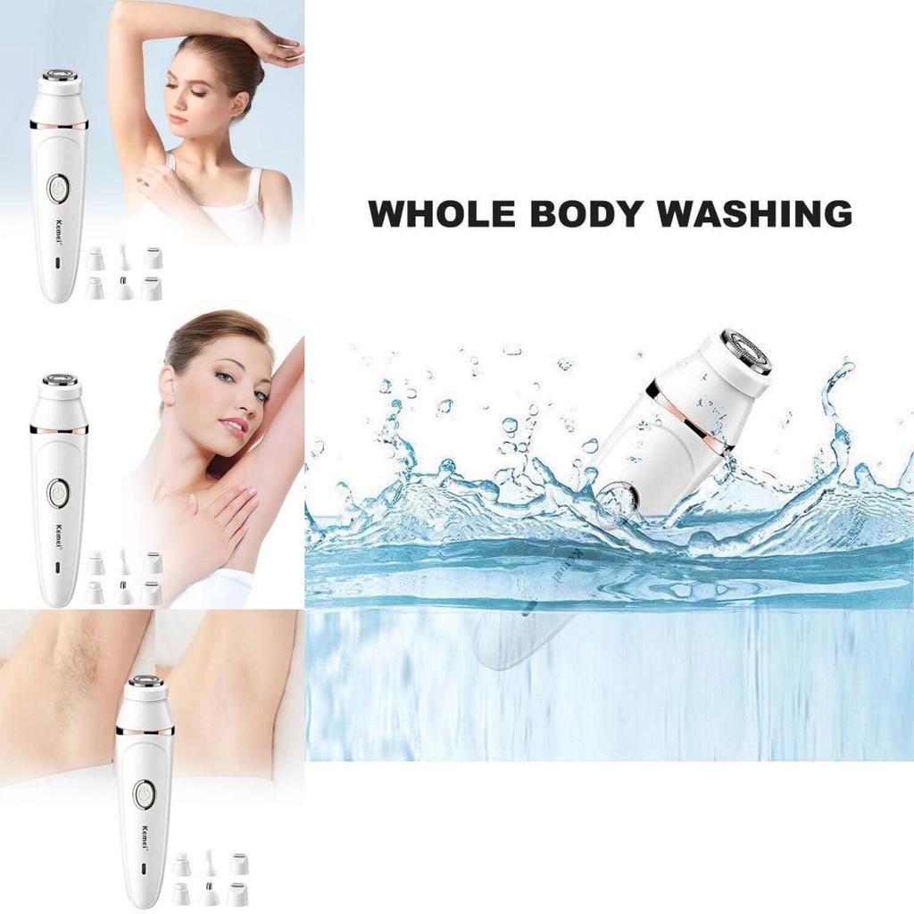 Kemei Km-375 Multifunctional Hair Removal Device With Stainless Steel Blades For All Body Types