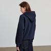 Chuyu Women's 2025 Fall Color-Block Embroidered Loose Fit Hoodie