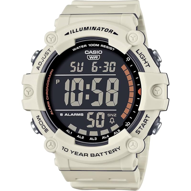 

[Casio] CASIO standard digital watch AE-1500WH-8B2V men s cheap casio Chipkashi matte ivory overseas model [product]
