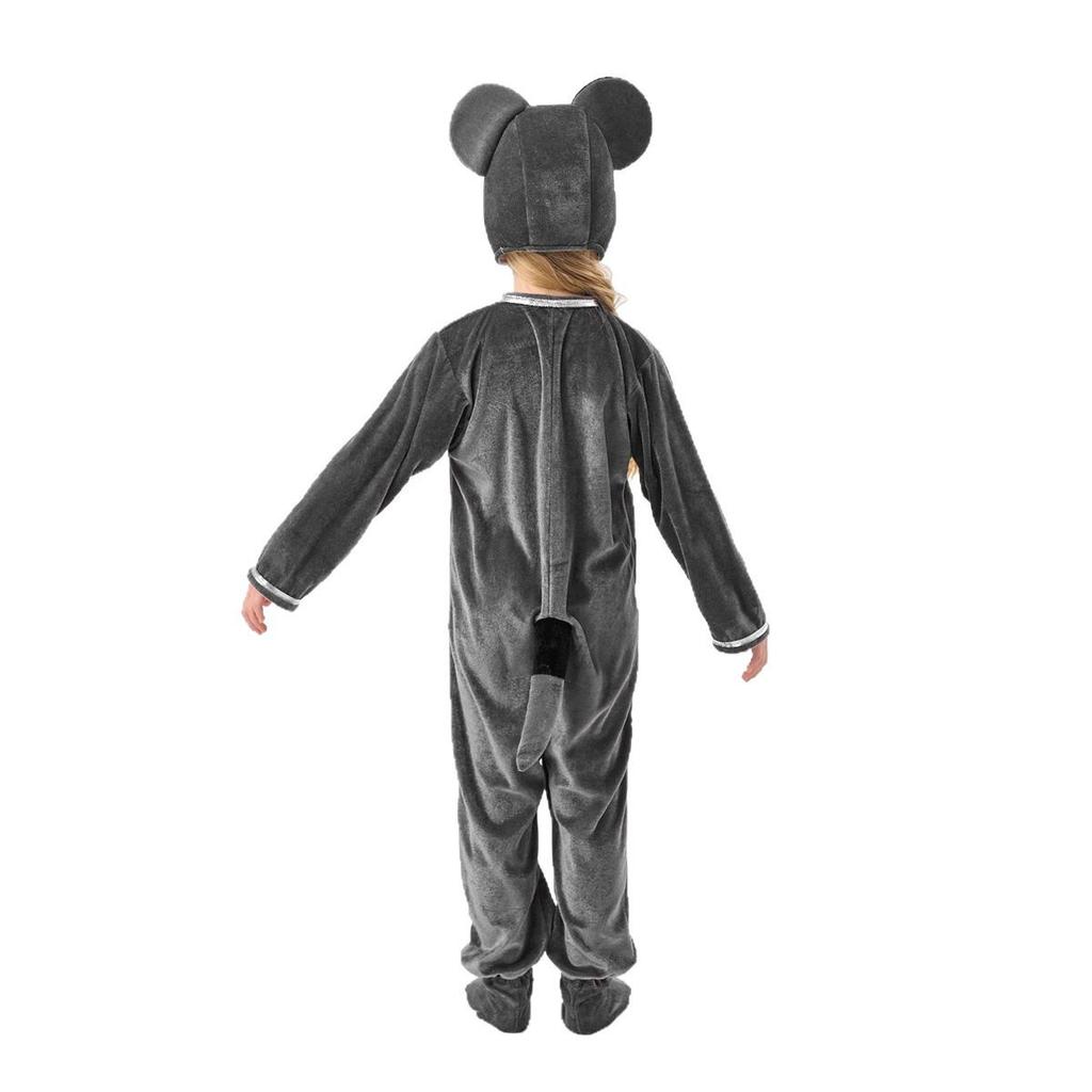 Halloween graues Kostüm, Tier-Onesie für Kinder, Cartoon-Verkleidungskostüm