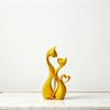 3D Printed Couple Cat Sculpture, Abstract Double Cat Figurine, Minimalist Modern Cat Decoration for Table, Aesthetic Gift for Cat Lovers