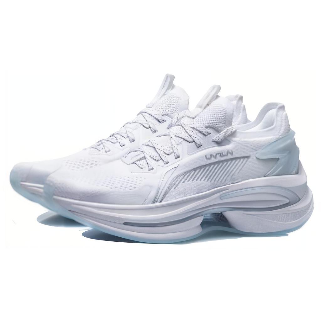 New LiNing WuShi 5S 1.0 Abrasion Resistant Coverage Lightweight Low Top Light Foam Running Shoes Men's Pure White ARHR071-1