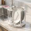 M-Portable Kitchen Dish Drying Rack Collapsible Bowl Holder Drainer Removable Tray for Compact Cabinet Organization