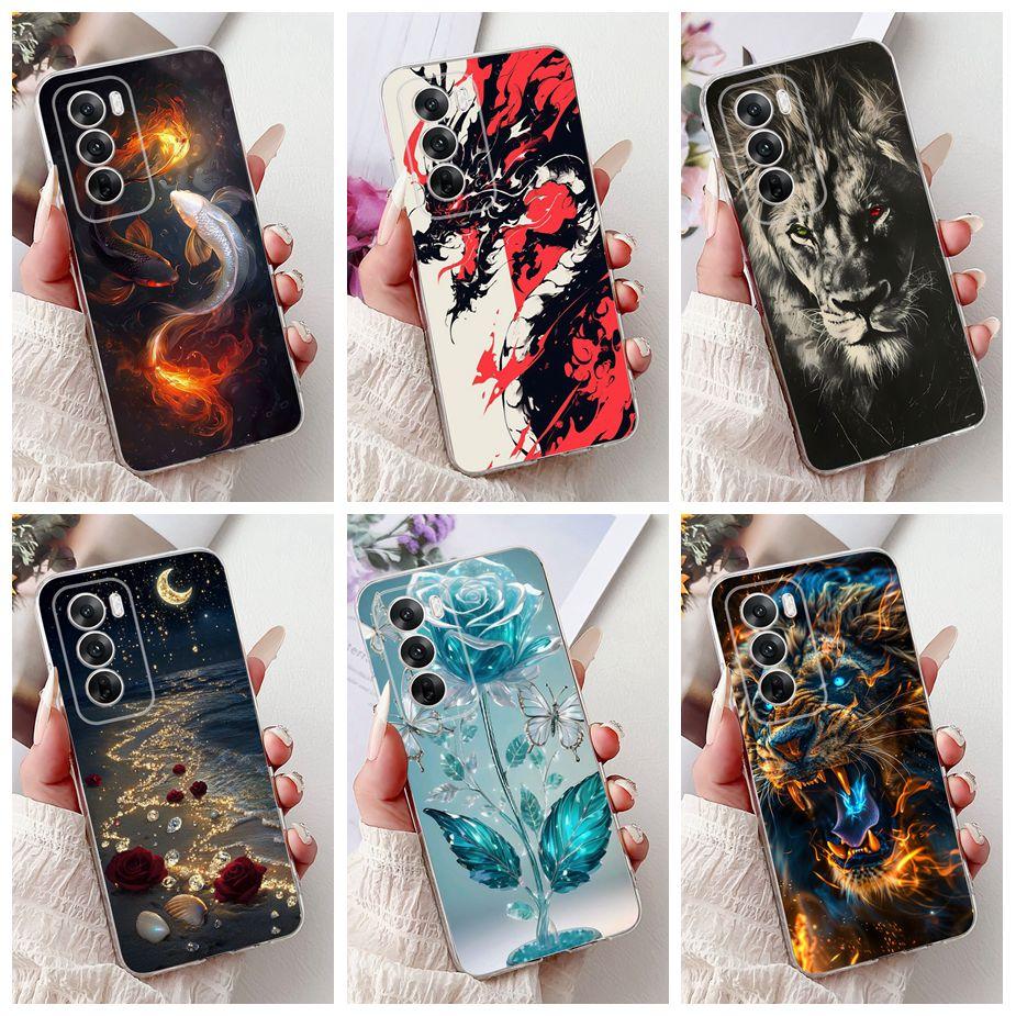 Für Oppo Reno 12 5G Hülle CPH2625 Cooles Design Mode Bemalte Abdeckung Weiche Dünne Handyhülle Für Oppo Reno 12 Pro Reno12 Fundas Coque