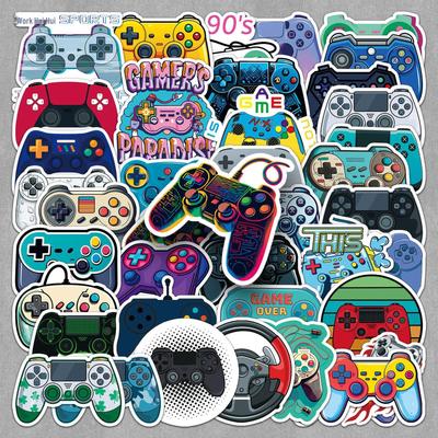 50PCS Cute Cartoon Game Controller Joystick Stickers for DIY Decoration On Stationery, Thermos Cups, and Journals.