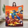 Mega Man Flannel Blankets Soft Throw Blanket For Living Room Decorative Fluffy Bedspread Sofa Bed Cover