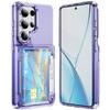 Transparante Kaarthouder Portemonnee Telefoonhoesje voor Samsung Galaxy S22 S23 S26 Ultra S24 S25 Plus Acryl Schokbestendig Harde Cover