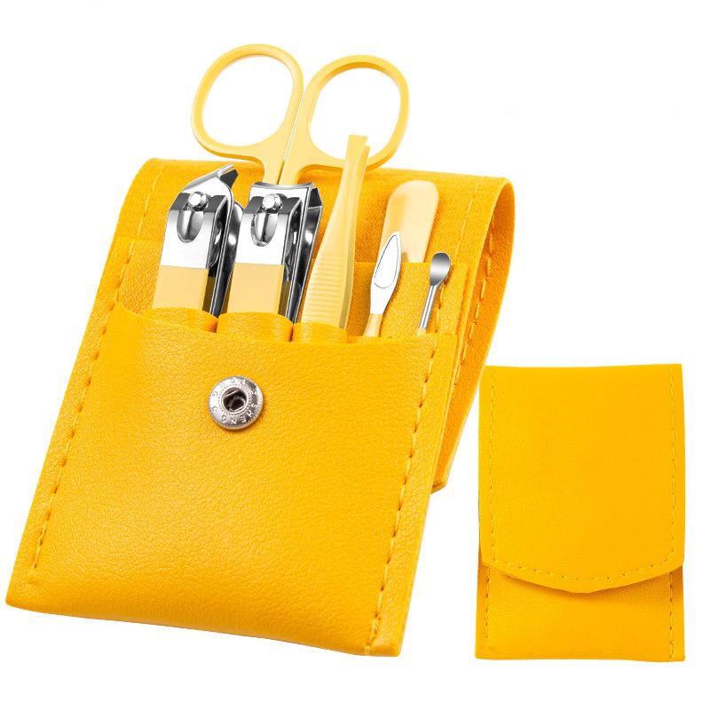 7Pcs Nail Clippers Set with Ear Pick, Nail File, Tweezers, Cuticle Pusher for Manicure and Pedicure