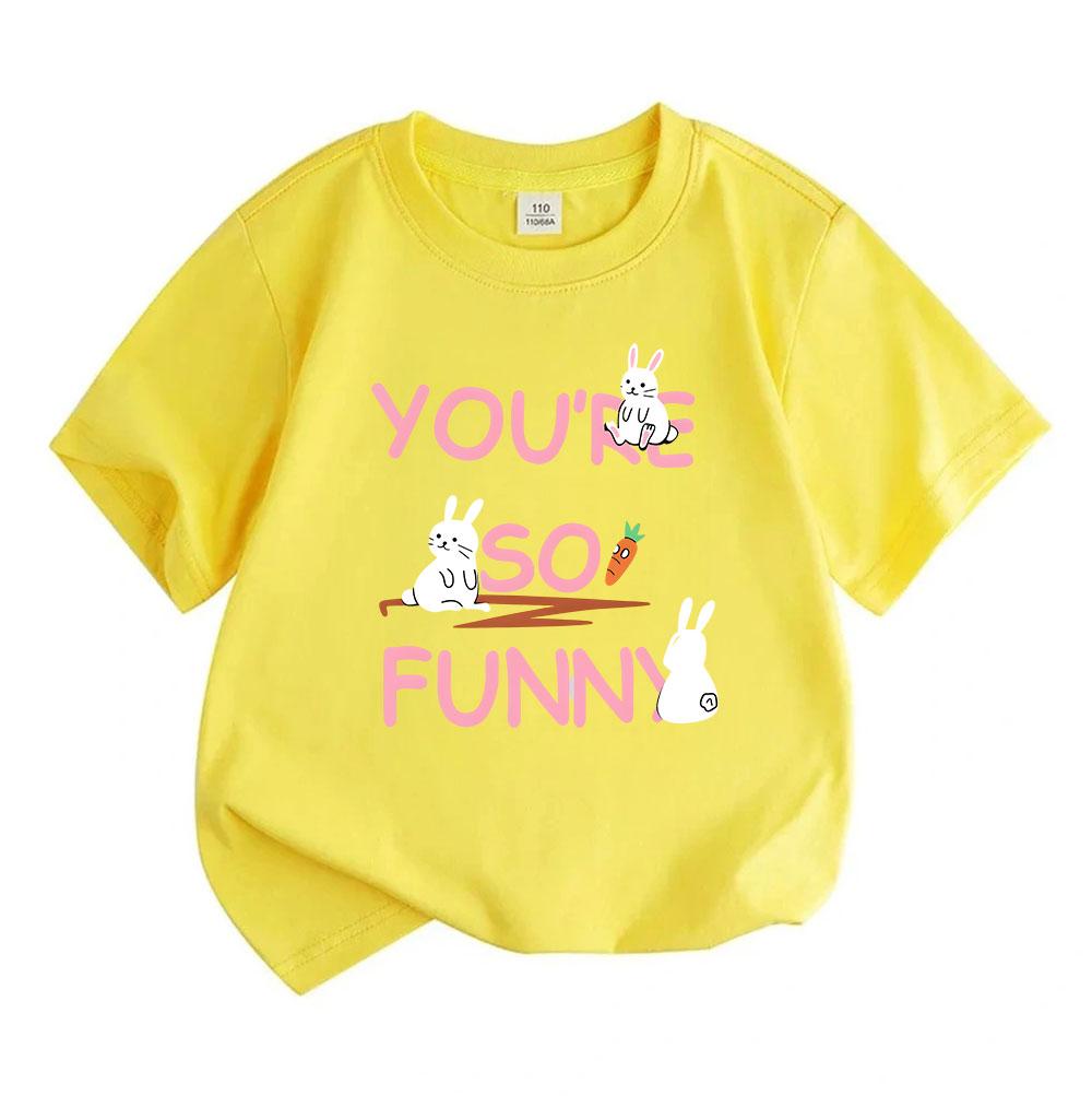 Kids Boys Girls 100% Cotton Crew Neck Short Sleeve T-Shirt,