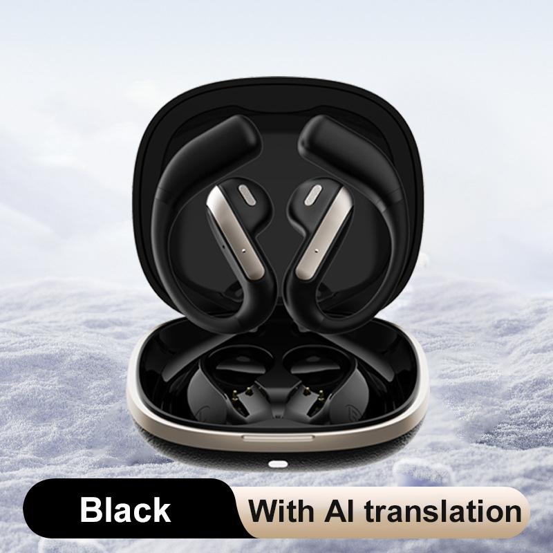 AI Smart Translation Headset Noise Cancelling Wireless Headphones Waterproof Sports Stereo Earbuds With Mic Bluetooth 5.4 Earphones