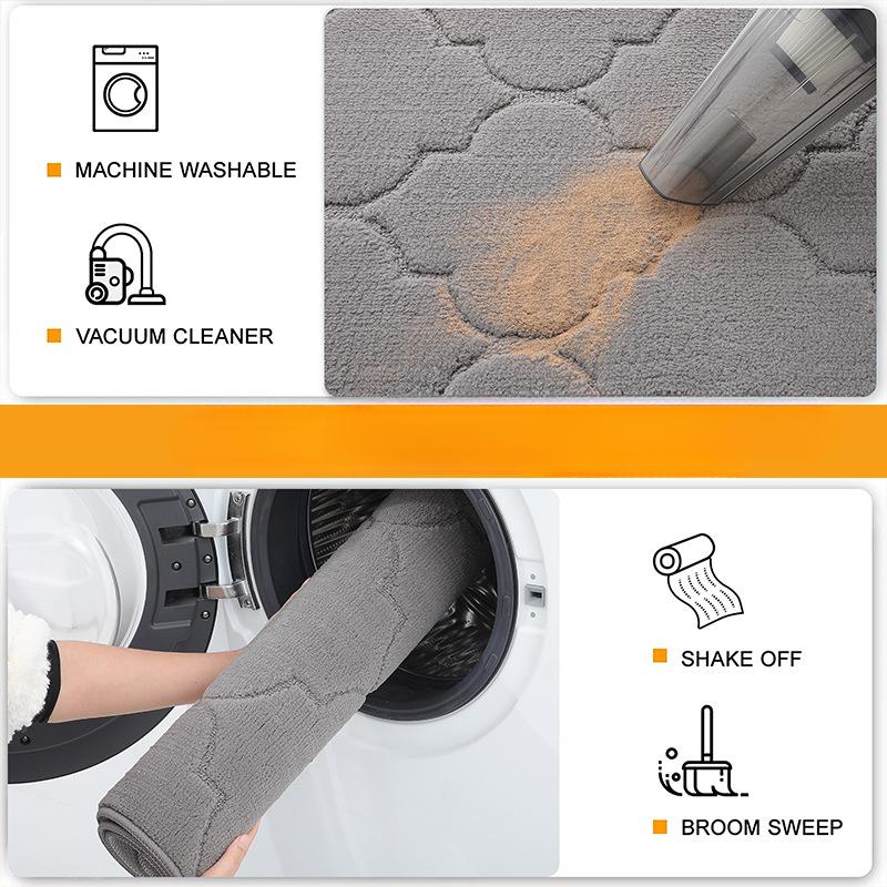 Irregular Emboss Bathroom Cashmere Thickening Mat Bath Non-slip Carpets In Wash Basin Bathtub Side Floor Rug Shower Room Doormat Memory Foam 3D Pad