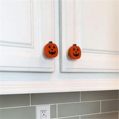 5/10/15pcs Halloween Pumpkin Knob Button Cover Silicone Cabinet Knobs Decorative Door Handle Protector for Halloween Decorations