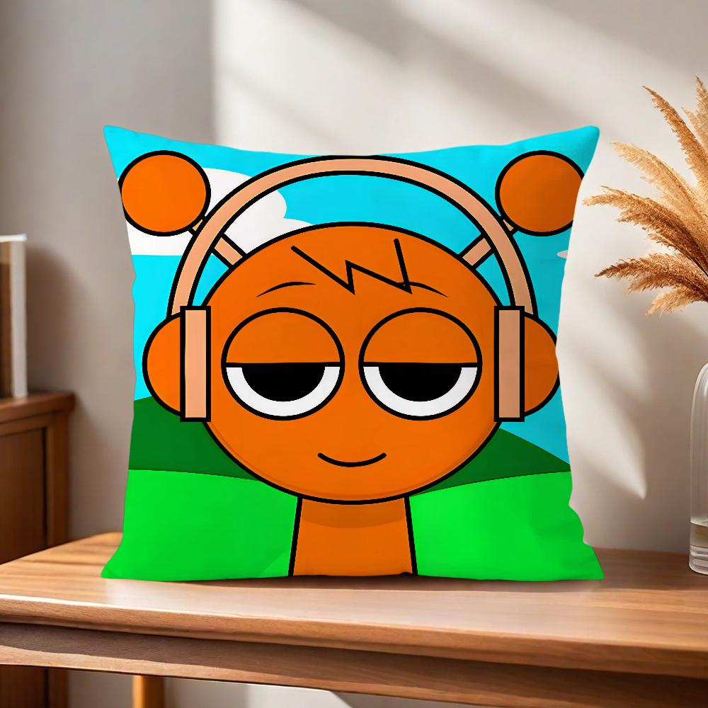 S-Sprunki Soft Pillow Case Game for Sofa Living Room Home Office Decor Protective Covers I-Incredibox Without Pillow-Insert