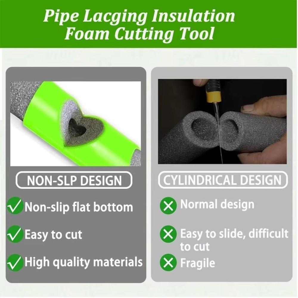 3Pcs Easy To Use Foam Pipe Cutting Tool Durable Commercial Places Insulation Cutting Fixture Three-Tube Flame Retardant Tube