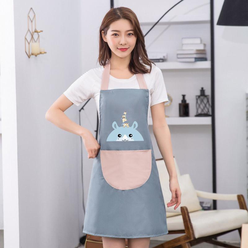 

Korean-Style Waterproof Apron - Oil & Stain Resistant Smock for Men and Women