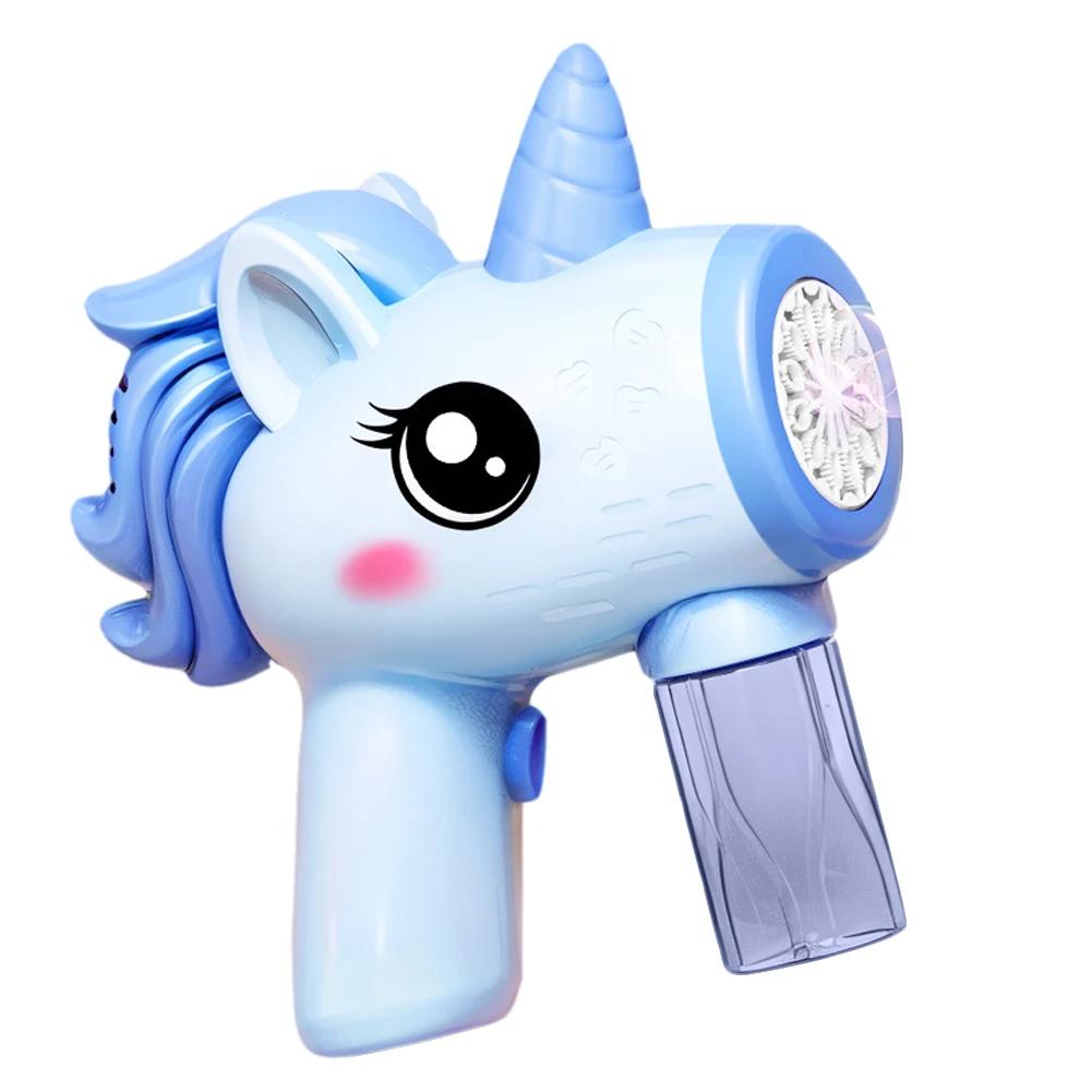 Unicorn Electric Bubble Gun  Automatic Bubble Maker with Light Bubble Blower Birthday Gifts for 3 4 5 6 Years Old Boys Girls