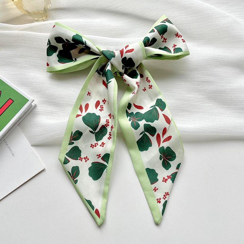 Long silk scarf, high-end new versatile hair tie streamer, atmosphere ribbon, spring and summer decorative scarf, tied bag streamer