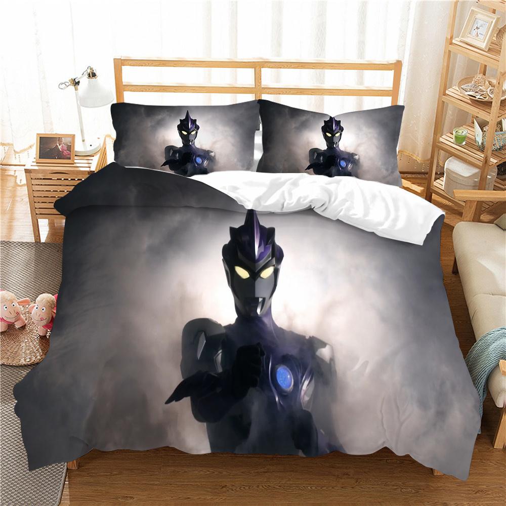 Bedding Cover Set Monster Printing Bedspread Microfiber Children Pillowcase Duvet Cover Set Cool Bedspread