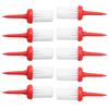 10pcs Golf Tees Brush Type Low Resistance More Distance Consistent Height Plastic Tees for Golf Driver TrainingRed