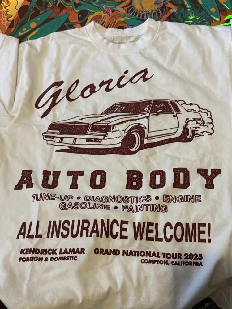 2025 Кендрик Ламар Гранд Нэшнл Тур Глория Футболка Унисекс Футболка XXL