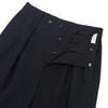 The CLASIK Unused Men's Wool Pleated Trousers, Dark Navy, Size 46, CKTR-169, 25 Stainless Steel Bottoms 46 Dark navyUsed